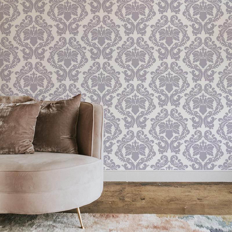 Baroque wallpaper on a wall