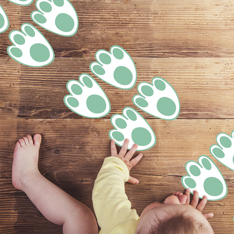 Bunny paws removable wall stickers