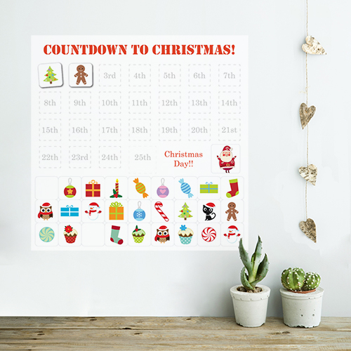 Christmas Advent Calendar wall sticker