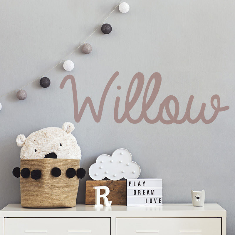Name Willow as a wall sticker