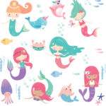 The Removable Wall Sticker Mermaids Pack.