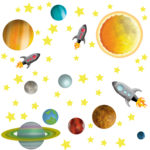 Space wall stickers