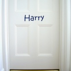 Child name Harry removable wall sticker on door