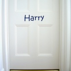 aha moment Child name Harry removable wall sticker on door