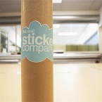 tube in TWSC office A tube with a blue The Wall Sticker Company label on it