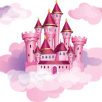 Princess Castle in the clouds wall sticker