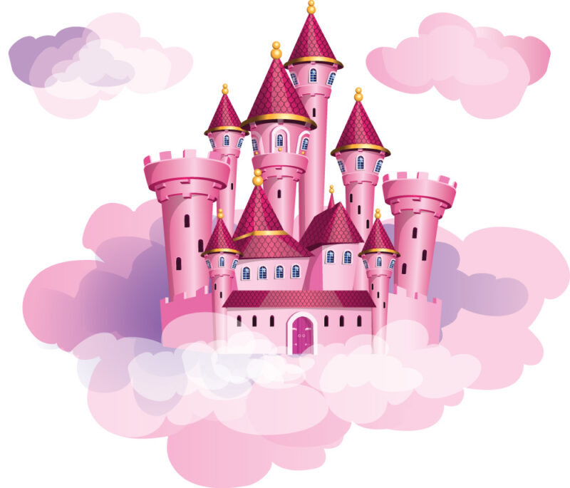 Princess Castle in the clouds wall sticker