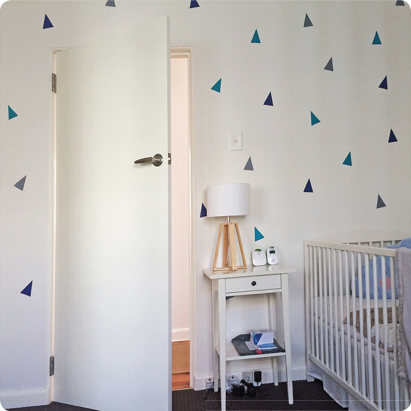 Triangle removable wall stickers decals in child's room