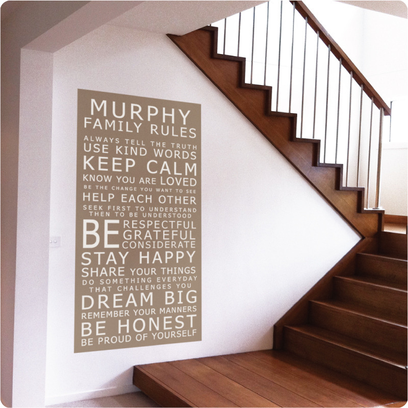 Destination removable wall sticker in the Carlisle home