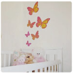Funky Butterflies in a customers home|Butterflies – Funky in the Ewart-Dart home.  On Dulux painted walls|The Ford home|Buuterflies – Funky in the Barnes home