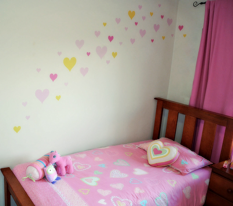 Hearts wall decals