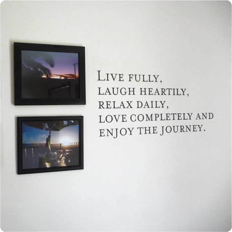 Live quote removable wall sticker in the Randell home