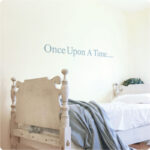 Story wall sticker in duck egg|Story wall sticker in the Stevenson home