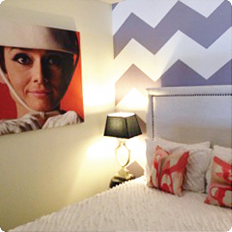 Chevron removable wallpaper Australia Australia in a bedroom