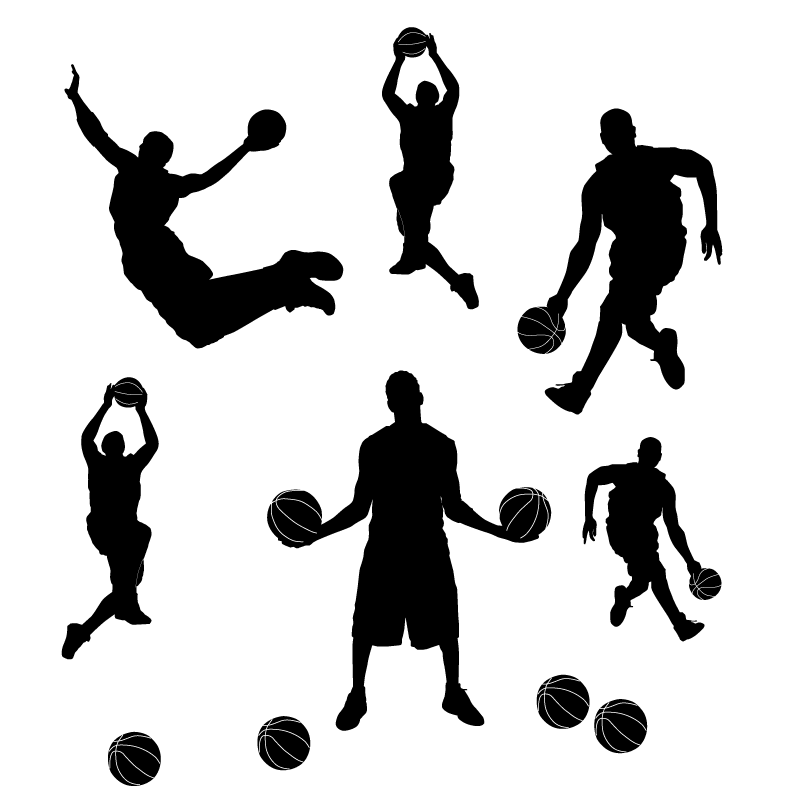Basketball Guys removable wall sticker for boys room