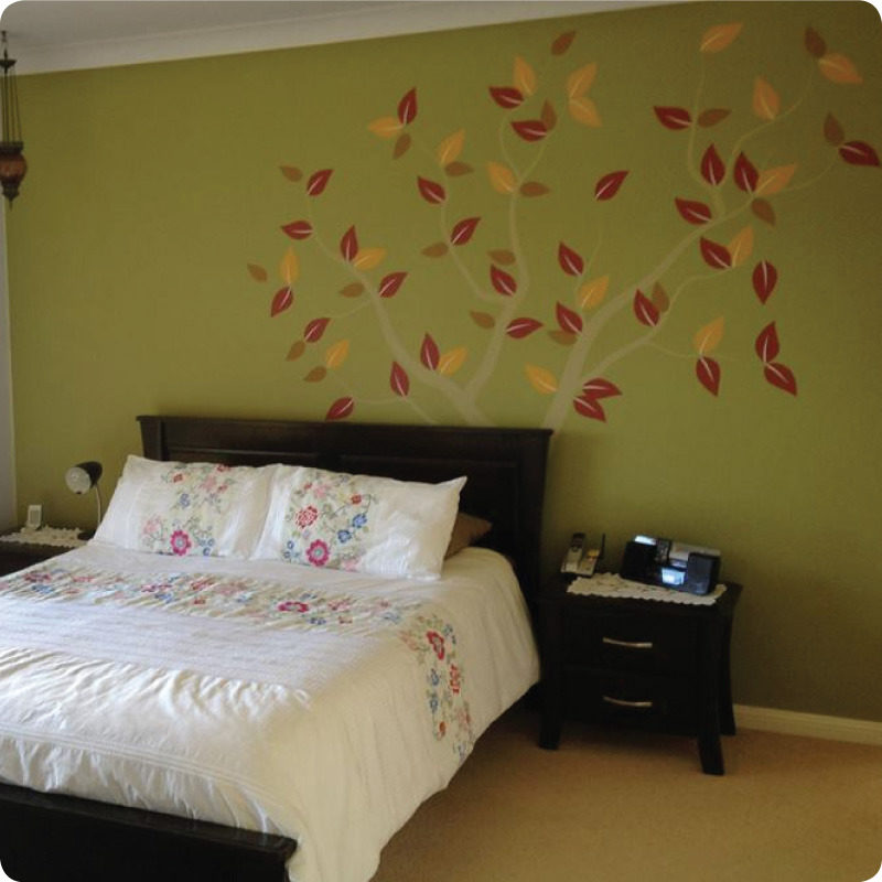 Tree of Seasons removable wall sticker in a bedroom