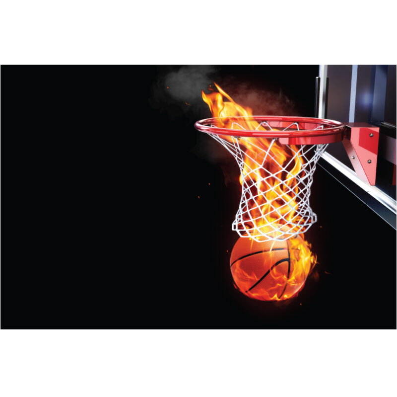 basketball on fire poster for boys room