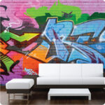 Graffiti wall mural