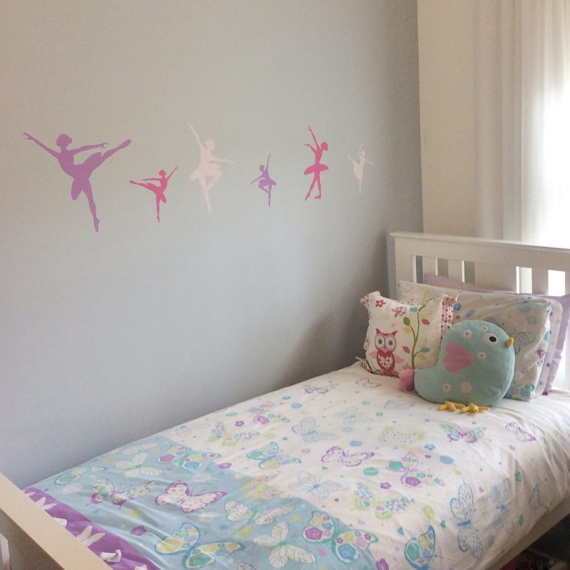 Ballet removable wall stickers for girls room in child's bedroom