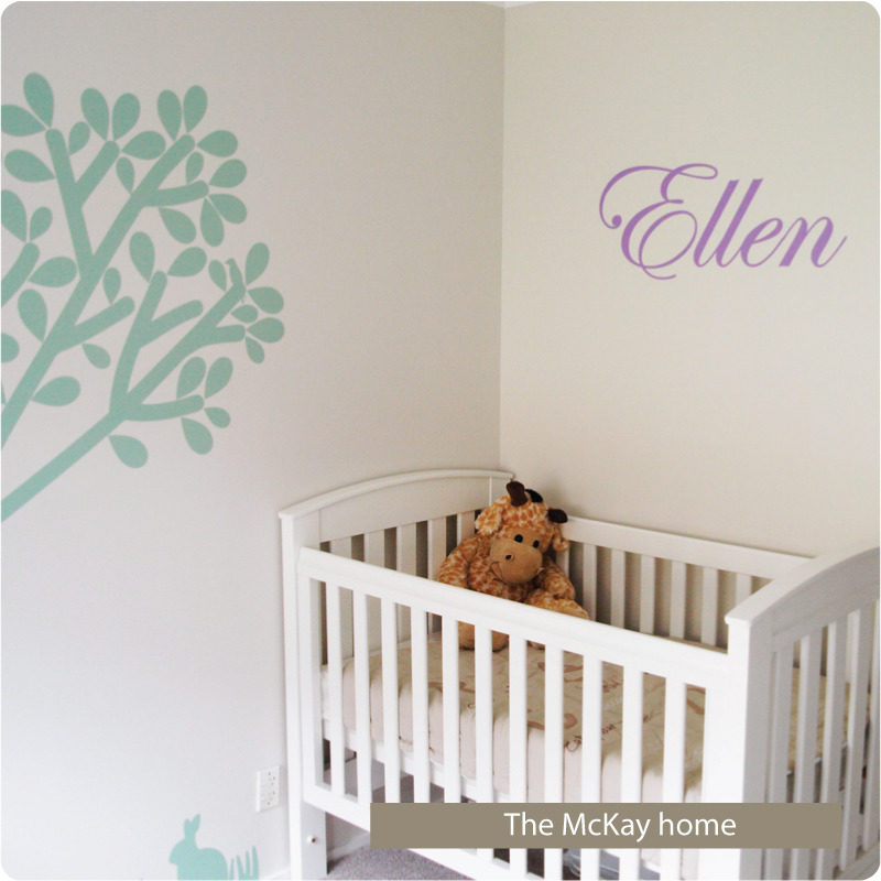 Child name Ellen Custom text removable wall stickers Child name Ellen Custom text removable wall stickers