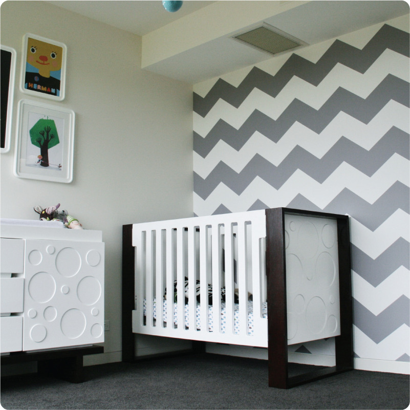 Chevron removable wallpaper Australia Australia in a nursery room