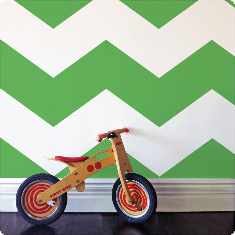 Chevron removable wallpaper Australia Australia with wooden bike in front