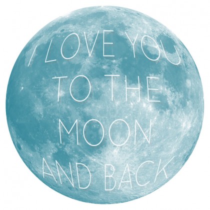 Moon and Back removable wall sticker in sea