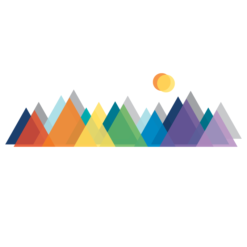colourful mountains design