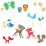 Forest Critters in brights