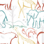 Animals removable wallpaper