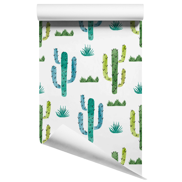Cactus removable wallpaper design 2