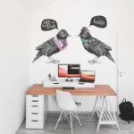 Hipster Birds with speech bubbles