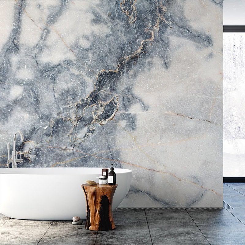 Blue and White Marble wallpaper