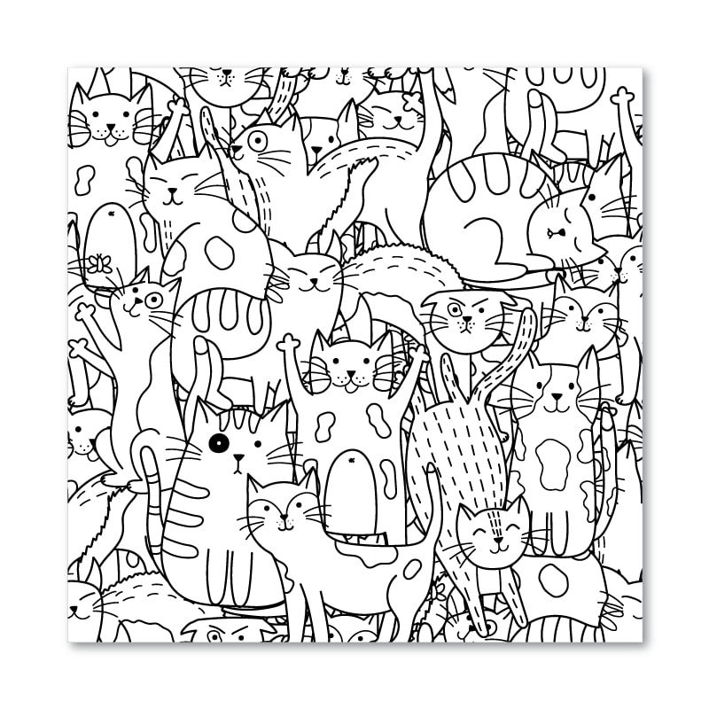Mindfulness Wall Sticker Cats