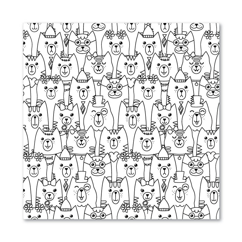 Mindfulness Wall Sticker Dogs