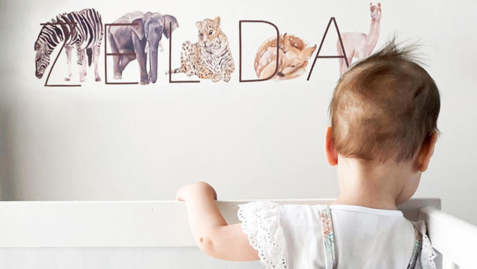 Personalised Wall Stickers The Sticker Company - Removable Wall Decals For Baby Nursery
