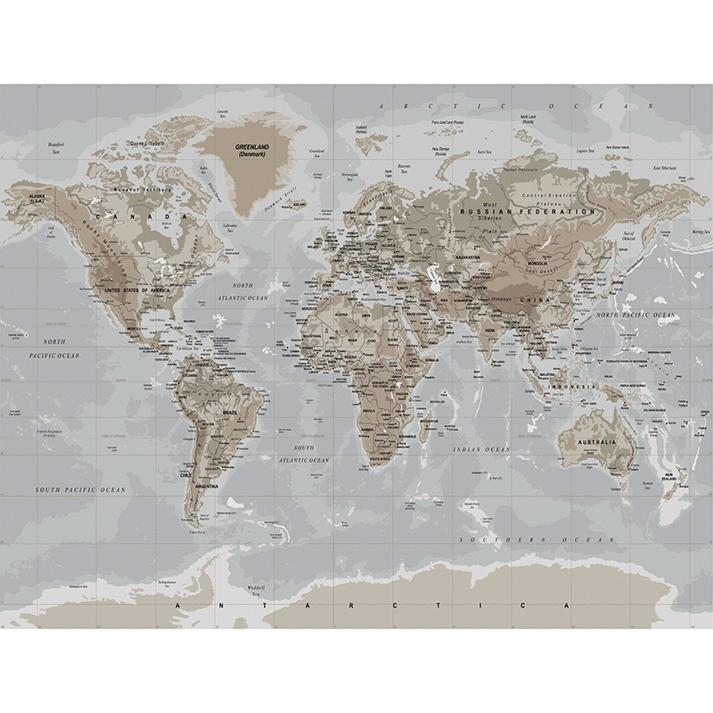 Map Denim Denim World Map Mural - Buy Online Or Call (03) 8774 2139