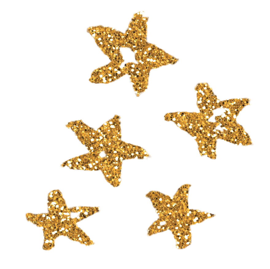 gold coloured glittery stars design