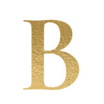 The Letter ‘B’ is written in capital letters in strong gold colour.