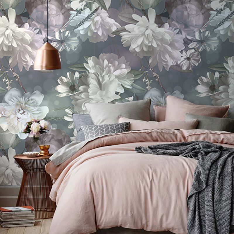 Flower Posey wallpaper seen in a bedroom