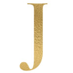 J gold letter