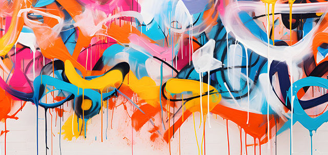 wall painted with graffiti