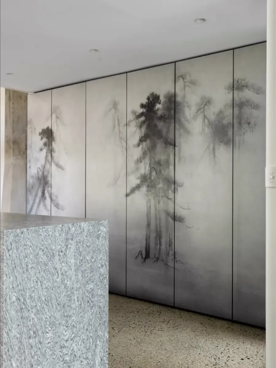 designer kitchen pantry door wall mural sa 2